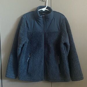 32 Degrees Boy’s Dusty Blue Sherpa Fleece Zip-Up Jacket